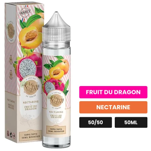 E-liquide Nectarine Fruit Du Dragon de Savourea, 50 ml, saveurs fruit du dragon et nectarine.
