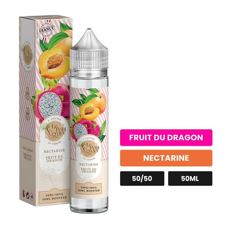 E-liquide Nectarine Fruit Du Dragon de Savourea, 50 ml, saveurs fruit du dragon et nectarine.