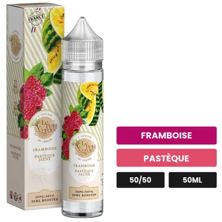 E-liquide Framboise Pastèque Jaune de Savourea, 50 ml, saveurs framboise et pastèque.
