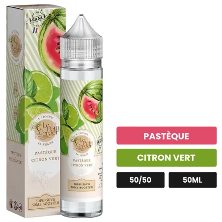 E-liquide Pastèque Citron Vert de Savourea, 50 ml, saveurs pastèque et citron vert.