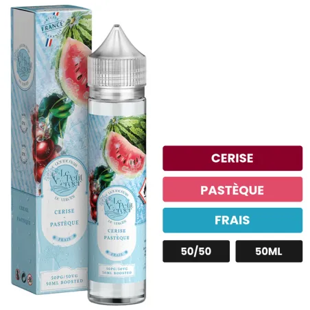 E-liquide Cerise Pastèque de Savourea, 50 ml, saveurs cerise, pastèque et frais.