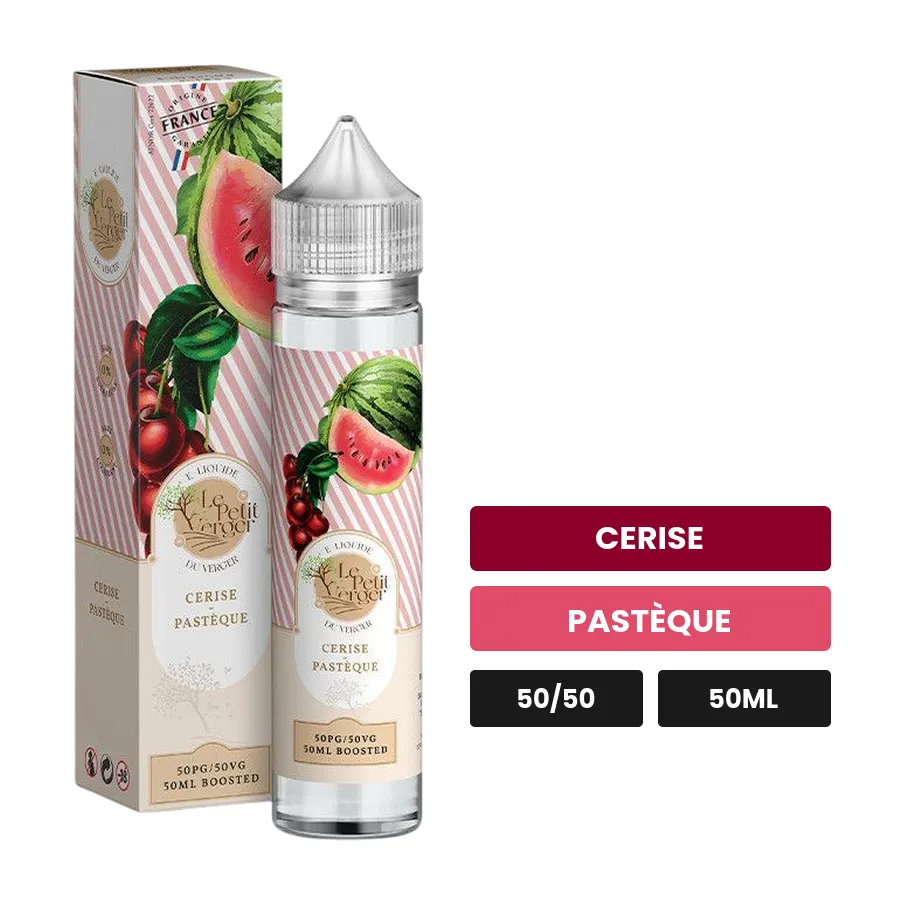 E-liquide Cerise Pastèque de Savourea, 50 ml, saveurs cerise et pastèque.
