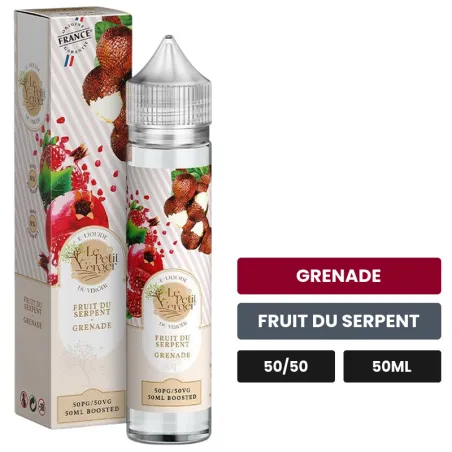 E-liquide Fruit Du Serpent Grenade de Savourea, 50 ml, saveurs grenade et fruit du serpent.
