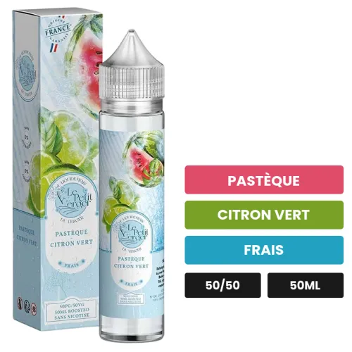 E-liquide Pastèque Citron Vert de Savourea, 50 ml, saveurs pastèque, citron vert et frais.