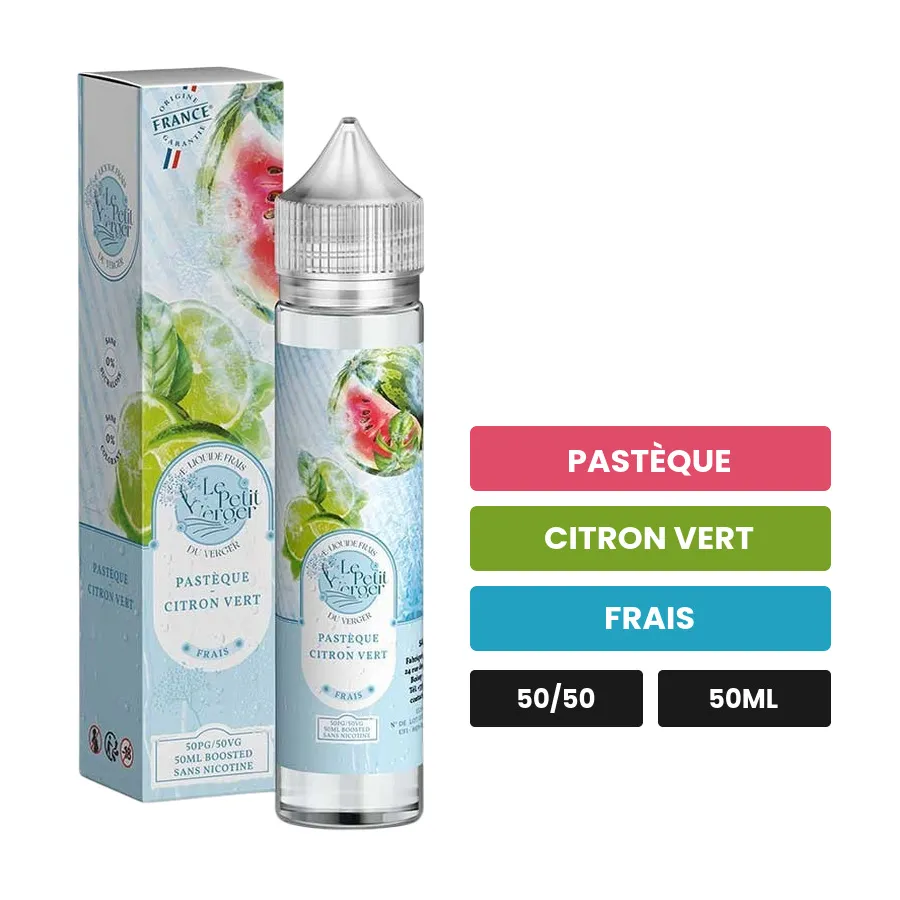 E-liquide Pastèque Citron Vert de Savourea, 50 ml, saveurs pastèque, citron vert et frais.
