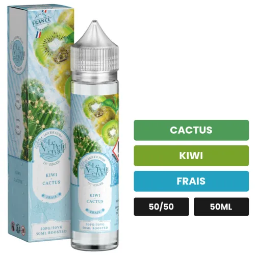 E-liquide Kiwi Cactus de Savourea, 50 ml, saveurs cactus, kiwi et frais.