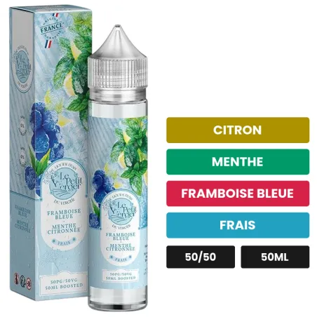 E-liquide Framboise Bleue Menthe Citronnée de Savourea, 50 ml, saveurs citron, menthe, framboise bleue et 1 autre.