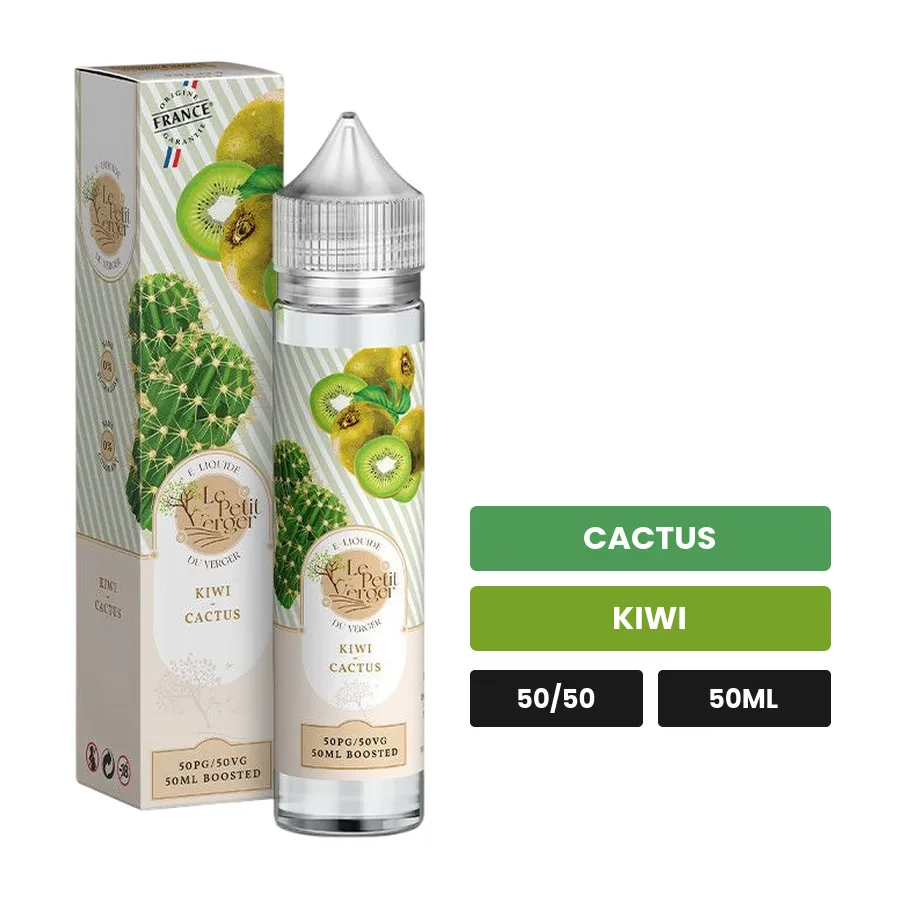 E-liquide Kiwi Cactus de Savourea, 50 ml, saveurs cactus et kiwi.