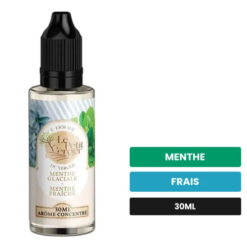 Arome concentre Menthe Glaciale Menthe Fraîche de Savourea, 30 ml, saveurs menthe et frais.