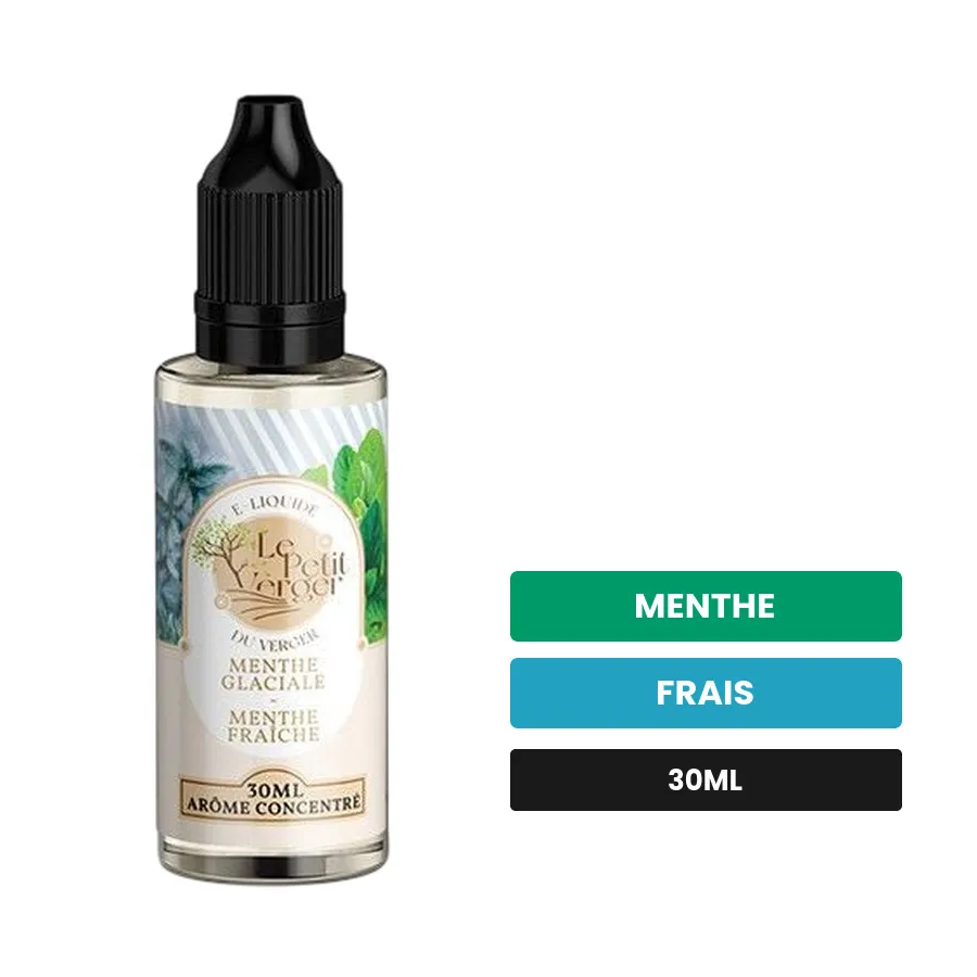 Arome concentre Menthe Glaciale Menthe Fraîche de Savourea, 30 ml, saveurs menthe et frais.