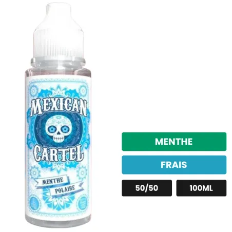 E-liquide Menthe Polaire de Mexican Cartel, 100 ml, saveurs menthe et frais.