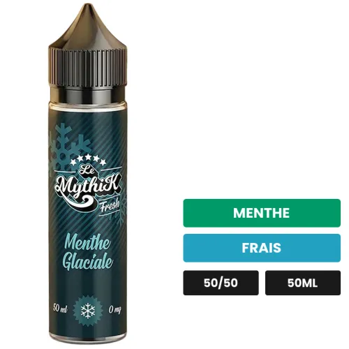E-liquide Le Mythik Menthe Glaciale, 50 ml, saveurs menthe et frais.