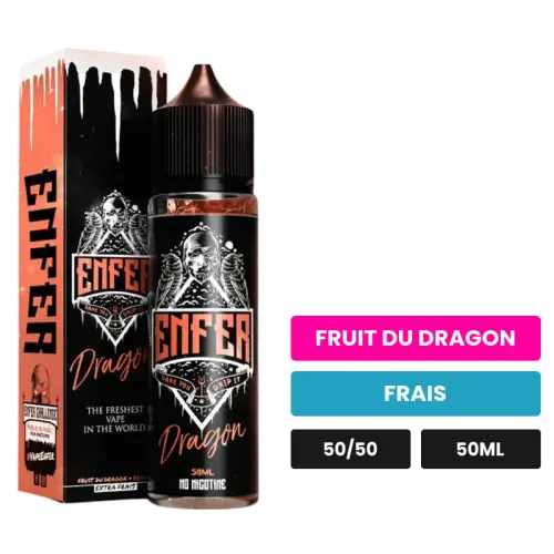 E-liquide Dragon de Vape 47, 50 ml, saveurs fruit du dragon et frais.