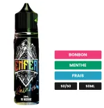 E-liquide Rainbow de Vape 47, 50 ml, saveurs bonbon, menthe et frais.