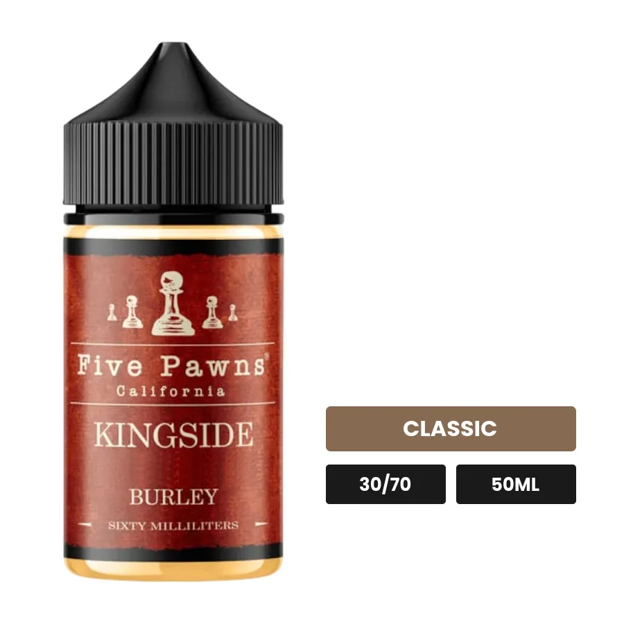 E-liquide Kingside Classic Burley de Five Pawns, 50 ml, saveur classic.