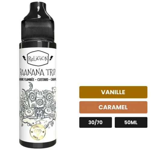 E-liquide Bastard Custard de Religion Juice, 50 ml, saveurs vanille et caramel.