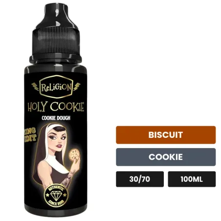 E-liquide Holy Cookie de Religion Juice, 100 ml, saveurs biscuit et cookie.