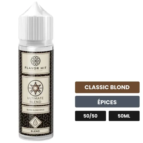 E-liquide Ultimate Blend de Flavor Hit, 50 ml, saveurs classic blond et épices.
