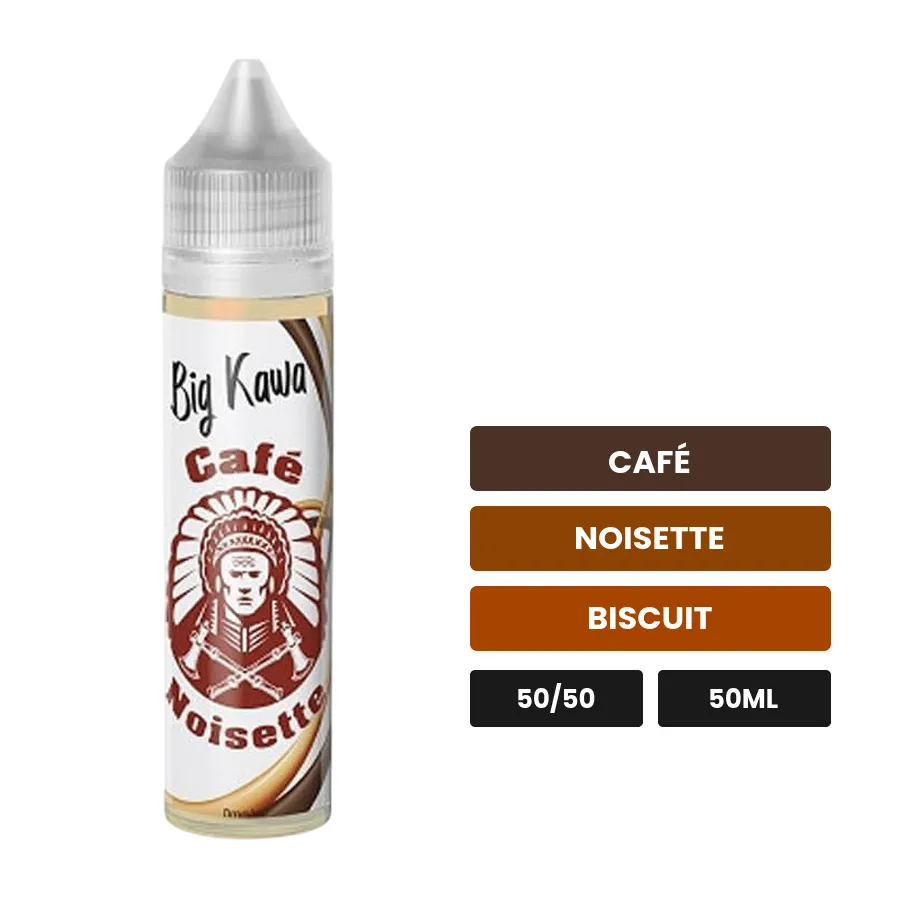 E-liquide Big Kawa Noisette d'O'Jlab, 50 ml, saveurs café, noisette et biscuit.