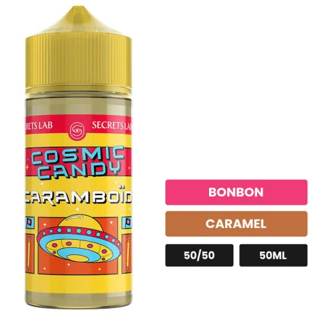 E-liquide Caramboïd de Secret's Lab, 50 ml, saveurs bonbon et caramel.