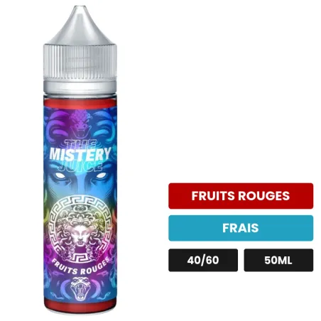 E-liquide Mistery de The MDS Juice, 50 ml, saveurs fruits rouges et frais.