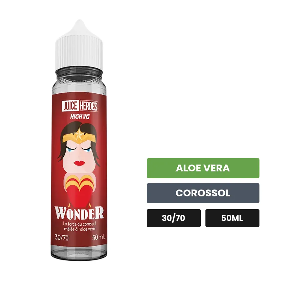 E-liquide Wonder de Liquideo, 50 ml, saveurs aloe vera et corossol.