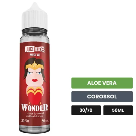E-liquide Wonder de Liquideo, 50 ml, saveurs aloe vera et corossol.