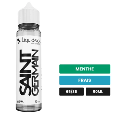 E-liquide Saint-Germain de Liquideo, 50 ml, saveurs menthe et frais.