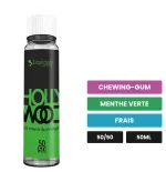 E-liquide Fifty Hollywood de Liquideo, 50 ml, saveurs chewing-gum, menthe verte et frais.