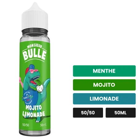 E-liquide Mojito Lemonade de Liquideo, 50 ml, saveurs menthe, mojito et limonade.