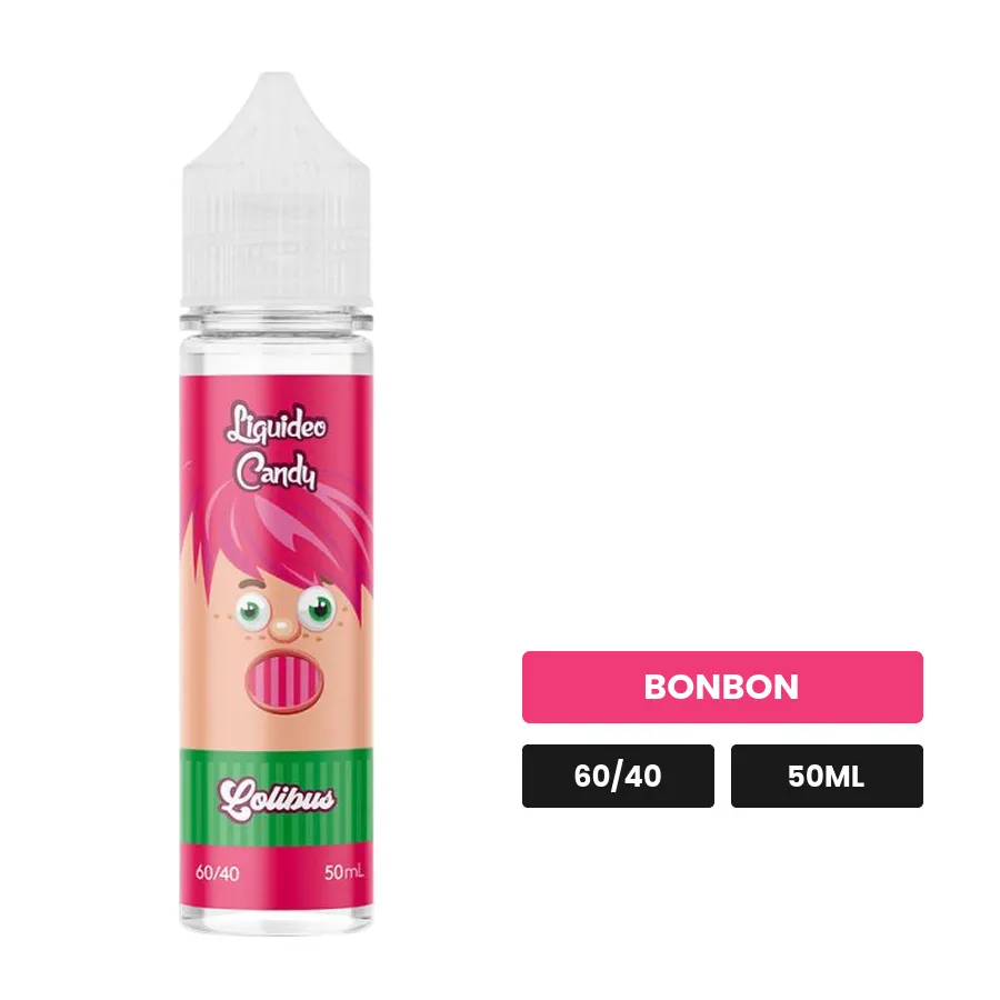 E-liquide Druginbus de Liquideo, 50 ml, saveur bonbon.