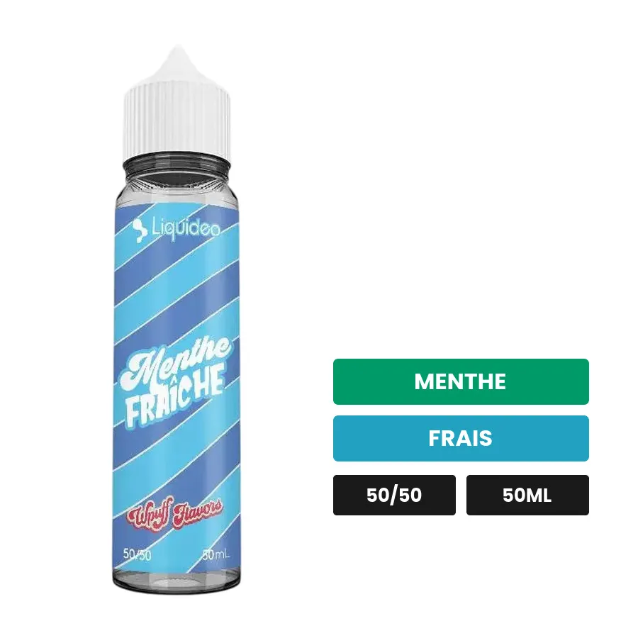 E-liquide Menthe Fraiche de WPuff, 50 ml, saveurs menthe et frais.
