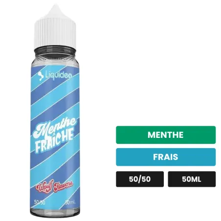 E-liquide Menthe Fraiche de WPuff, 50 ml, saveurs menthe et frais.