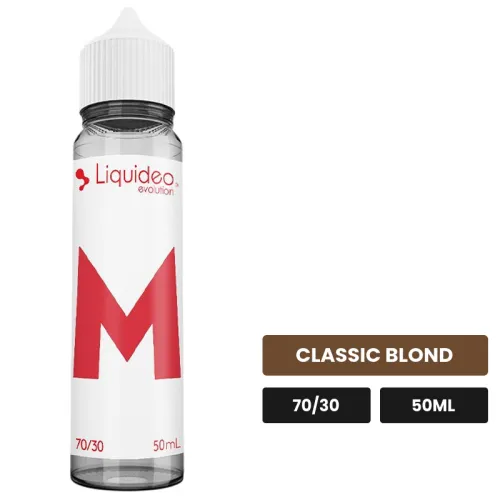 E-liquide Le M de Liquideo, 50 ml, saveur classic blond.