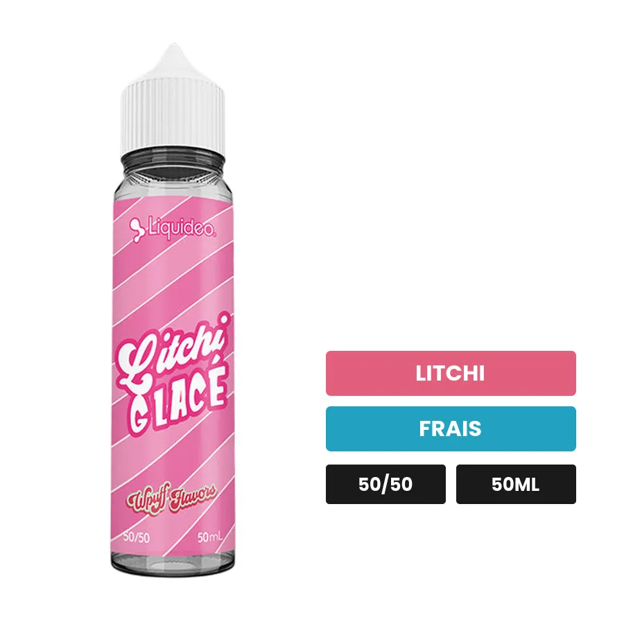 E-liquide Litchi Glacé de WPuff, 50 ml, saveurs litchi et frais.