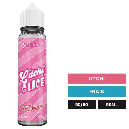 E-liquide Litchi Glacé de WPuff, 50 ml, saveurs litchi et frais.