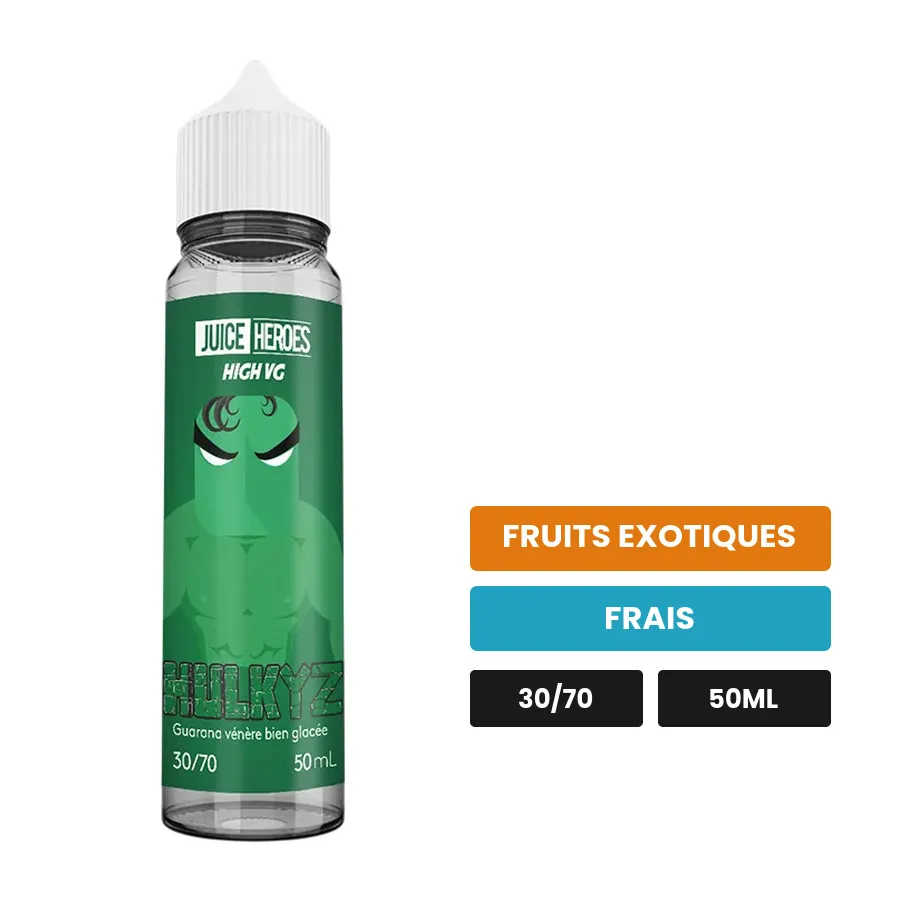 E-liquide Hulkyz de Liquideo, 50 ml, saveurs fruits exotiques et frais.