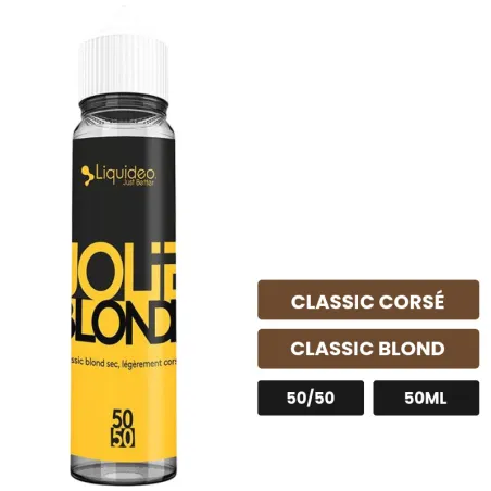 E-liquide Fifty Salt - Jolie Blonde de Liquideo, 50 ml, saveurs classic corsé et classic blond.