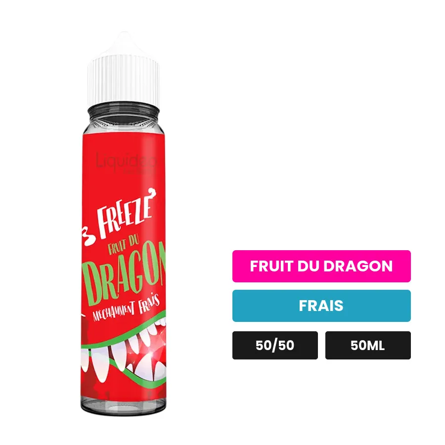 E-liquide Ice Dragon de Liquideo, 50 ml, saveurs fruit du dragon et frais.