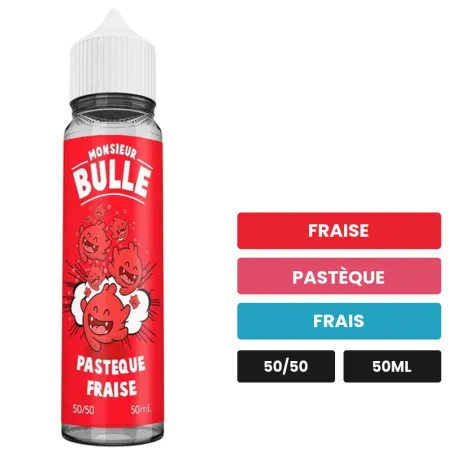 E-liquide Pastèque Fraise de Liquideo, 50 ml, saveurs fraise, pastèque et frais.