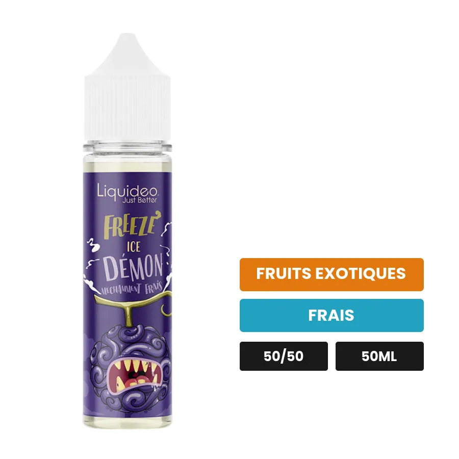 E-liquide Ice Demon de Liquideo, 50 ml, saveurs fruits exotiques et frais.