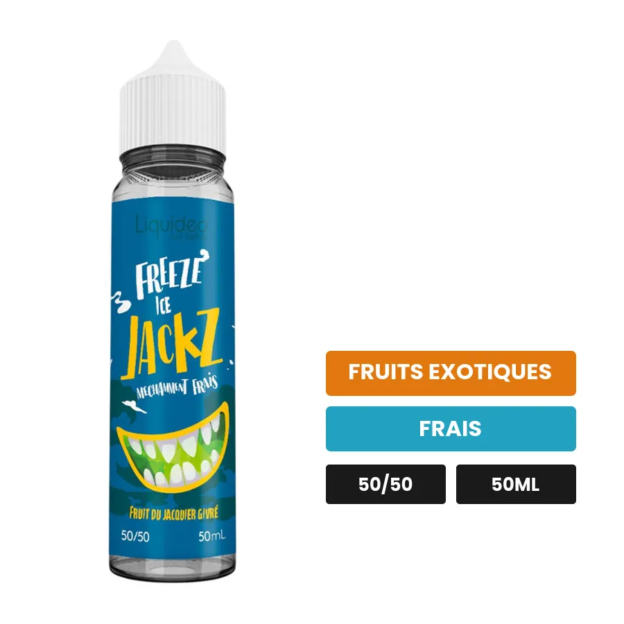 E-liquide Ice Jackz de Liquideo, 50 ml, saveurs fruits exotiques et frais.