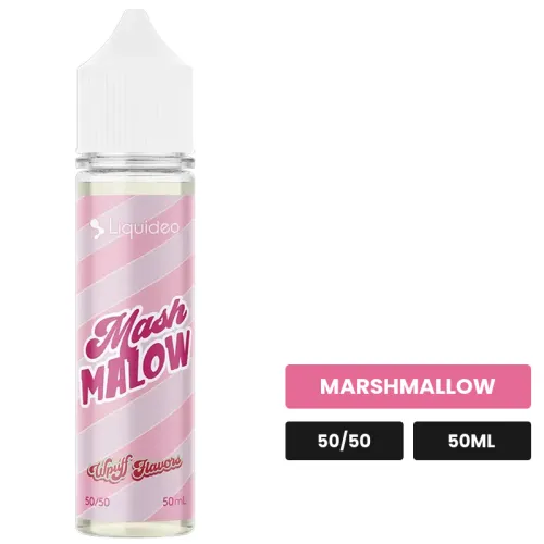 E-liquide Mashmalow de Liquideo, 50 ml, saveur marshmallow.