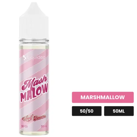 E-liquide Mashmalow de Liquideo, 50 ml, saveur marshmallow.