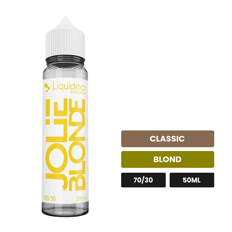 E-liquide Jolie Blonde de Liquideo, 50 ml, saveurs classic et blond.