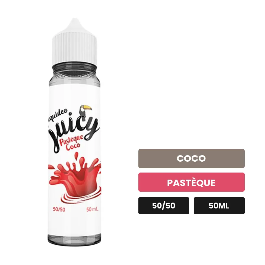 E-liquide Pastèque Coco de Liquideo, 50 ml, saveurs coco et pastèque.