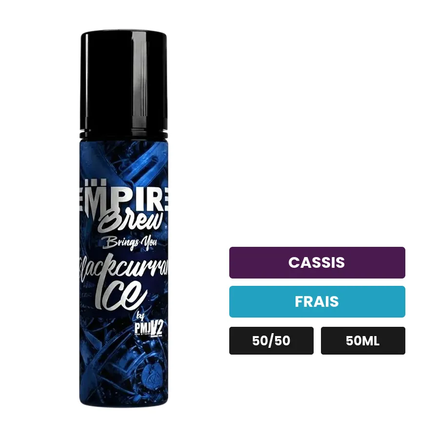E-liquide Blackcurrant Ice de Vape Empire, 50 ml, saveurs cassis et frais.