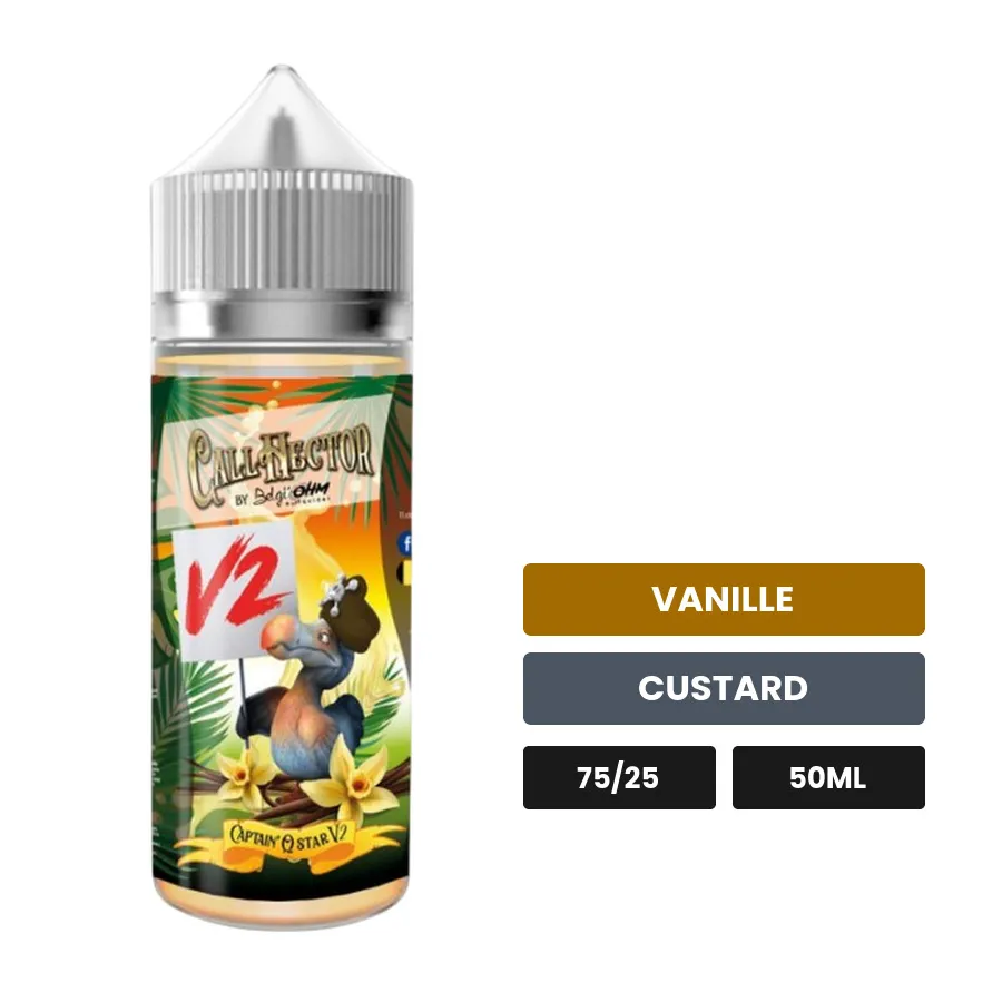 E-liquide Call Hector V2 de Belgi'ohm, 50 ml, saveurs vanille et custard.