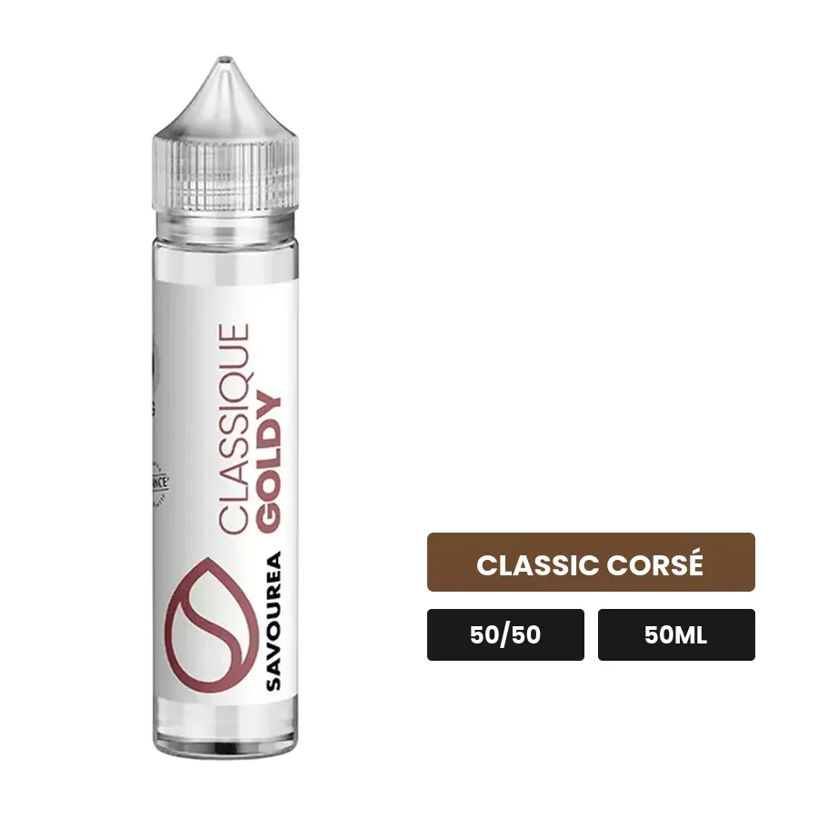 E-liquide Classic - Goldy de Savourea, 50 ml, saveur classic corsé.