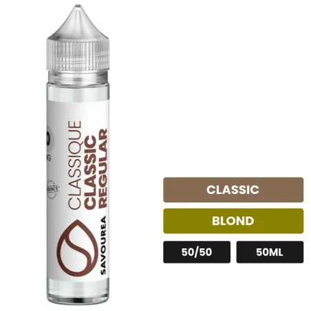 E-liquide Classic Regular Classique de Savourea, 50 ml, saveurs classic et blond.